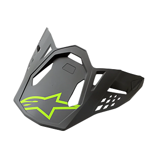 Alpinestars Helmklep S-M8 22.05 Radium - Mat Zwart / Grijs / Geel Fluo