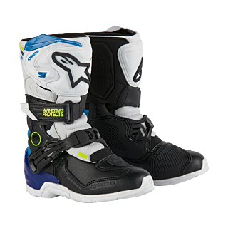 Alpinestars Kids Crosslaarzen Tech 3S - Wit / Zwart / Blauw