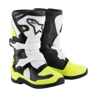Alpinestars Kids Crosslaarzen Tech 3S - Zwart / Wit / Geel Fluo
