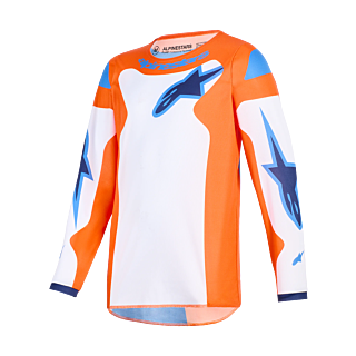 Alpinestars Kinder Cross Shirt 2026 Fluid Grid - Oranje / Ucla / Blauw