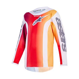 Alpinestars Kinder Cross Shirt 2026 Fluid Portl - Rood / Licht Grijs / Donker Grijs
