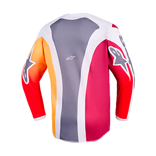Alpinestars Kinder Cross Shirt 2026 Fluid Portl - Rood / Licht Grijs / Donker Grijs