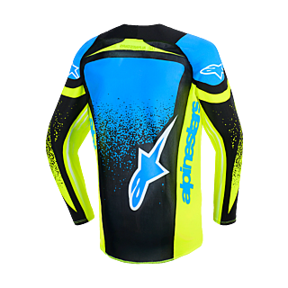 Alpinestars Kinder Cross Shirt 2026 Supertech Nomur - Donker Navy / Fluo Geel / Ucla / Blauw