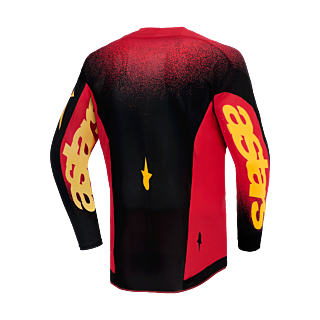 Alpinestars Kinder Cross Shirt 2026 Supertech Scenz - Rood / Zwart / Geel
