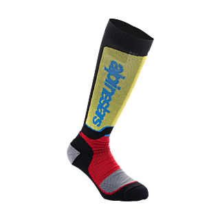 Alpinestars Kinder Cross Sokken MX PLUS - Zwart / Rood / Licht Blauw