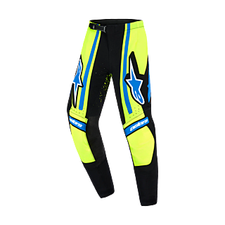 Alpinestars Kinder Crossbroek 2026 Supertech Nomur - Donker Navy / Fluo Geel / Ucla / Blauw