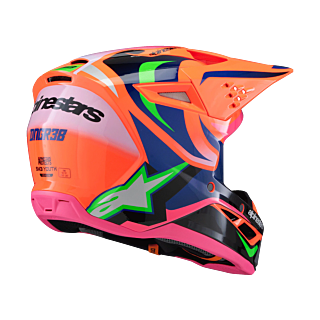 Alpinestars Kinder Crosshelm S-M3 Deegan - Oranje / Paars / Roze