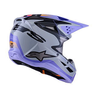 Alpinestars Kinder Crosshelm S-M3 Jettson - Grijs / Paars / Zwart