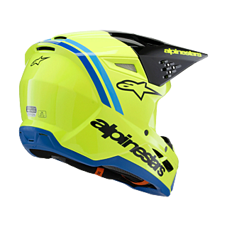 Alpinestars Kinder Crosshelm S-M3 Radium - Fluo Geel / Zwart / Blauw