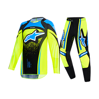Alpinestars Kinder Crosskleding 2026 Supertech Nomur - Donker Navy / Fluo Geel / Ucla / Blauw
