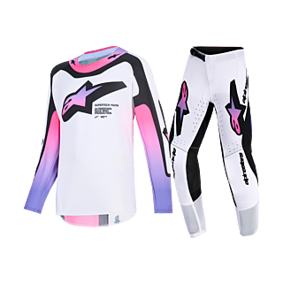 Alpinestars Kinder Crosskleding 2026 Supertech Vista - Wit / Paars / Zwart