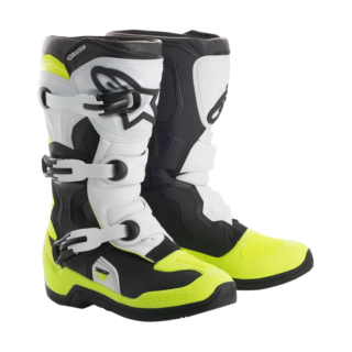 Alpinestars Kinder Crosslaarzen Tech 3S - Zwart / Wit / Geel Fluo