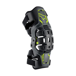 Alpinestars Kinder Kniebraces Bionic 5S - Zwart / Antraciet / Fluo Geel