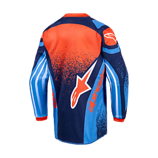 Alpinestars Mini Cross Shirt 2026 Racer Nomur - Donker Navy / Oranje / Ucla / Blauw