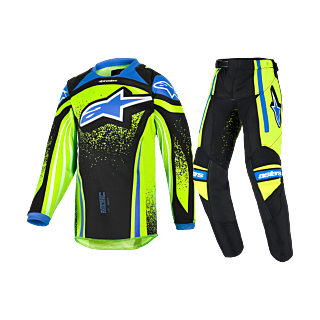 Alpinestars Mini Crosskleding 2026 Racer Nomur - Donker Navy / Fluo Geel / Ucla / Blauw