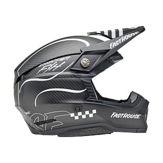 Bell Crosshelm Moto-10 Spherical Fasthouse Raven - Mat Zwart / Wit