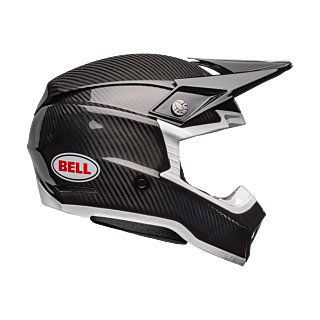 Bell Crosshelm Moto-10 Spherical Solid - Zwart / Wit