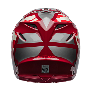 Bell Crosshelm Moto-9S Flex Ferrandis Mechant - Rood / Zilver