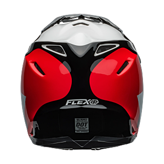 Bell Crosshelm Moto-9S Flex Hello Cousteau Stripes - Wit / Rood