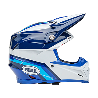 Bell Crosshelm Moto-9S Flex Merchant - Blauw
