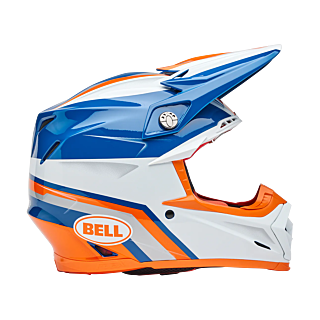Bell Crosshelm Moto-9S Flex Merchant - Oranje / Blauw