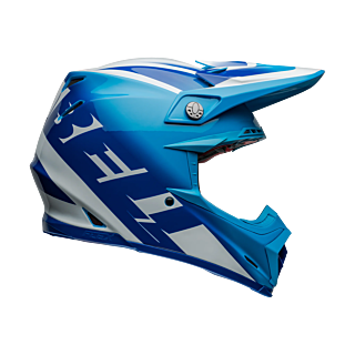 Bell Crosshelm Moto-9S Flex Rail - Blauw / Wit