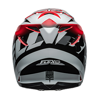 Bell Crosshelm Moto-9S Flex Rail - Rood / Wit
