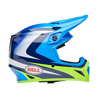 Bell Crosshelm MX-9 Jackal - Blauw / HiViz Geel