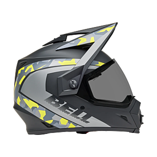 Bell Helm MX-9 Adventure Mesa - Mat Zwart / Geel Camo