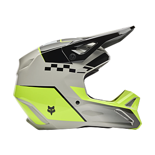 Fox Crosshelm V1 Collect - Grijs / Geel