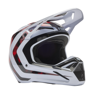 Fox Crosshelm V1 Kairos - Wit / Fluo Rood