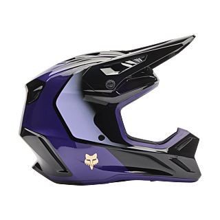 Fox Crosshelm V3 Drip - Zwart / Paars