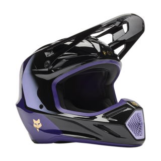 Fox Crosshelm V3 Drip - Zwart / Paars