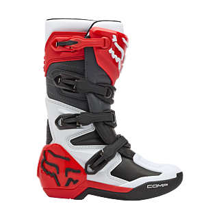 Fox Kinder Crosslaarzen Comp - Wit / Fluo Rood