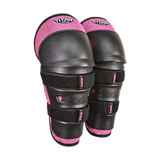 Fox Mini Kniebeschermers PeeWee Titan - Zwart / Roze