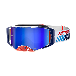 FXR Crossbril Factory Ride - Patriot - Spiegel Blauw Lens
