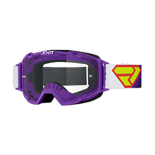 FXR Crossbril Maverick Prime - Paars / Wit / Zwart - Clear Lens