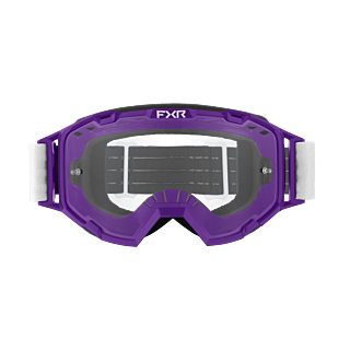 FXR Crossbril Maverick Prime - Paars / Wit / Zwart - Clear Lens
