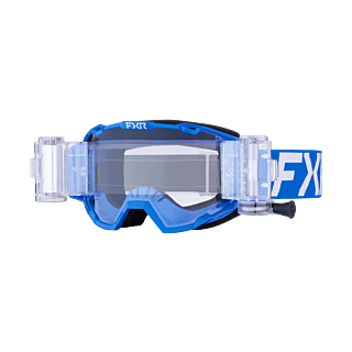 FXR Crossbril Roll-Off Maverick Prime - Blauw - Clear Lens