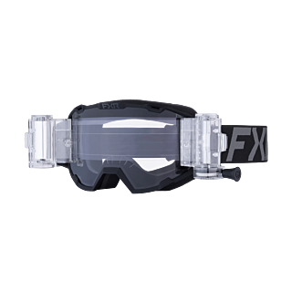 FXR Crossbril Roll-Off Maverick Prime - Zwart - Clear Lens