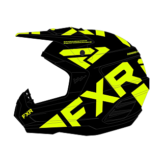 FXR Crosshelm Torque Team - Zwart / High-vis