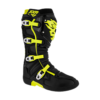 FXR Crosslaarzen Factory Ride - Zwart / High-vis