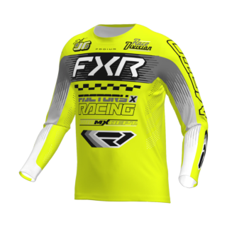 FXR Kinder Crosskleding 2026 Podium - HiVis / Zwart / Grijs