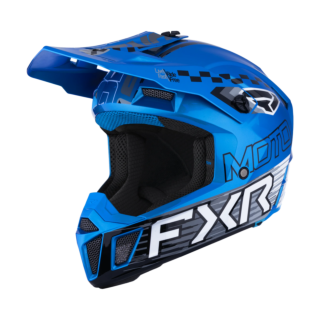 FXR Kinder Crosshelm Clutch - Blauw / Wit