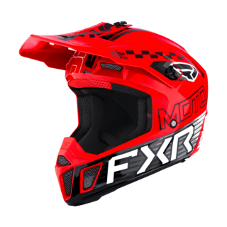 FXR Kinder Crosshelm Clutch - Rood / Wit