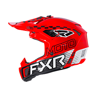 FXR Kinder Crosshelm Clutch - Rood / Wit