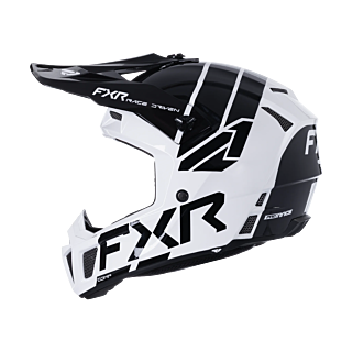 FXR Kinder Crosshelm Clutch - Wit / Zwart