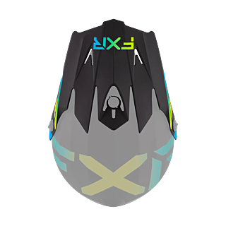 FXR Kinder Helmklep Legion - Zwart / Blauw / HiVis