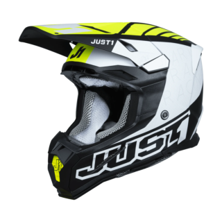 Just1 Crosshelm J22F Dynamo - Zwart / Wit / Fluo Geel