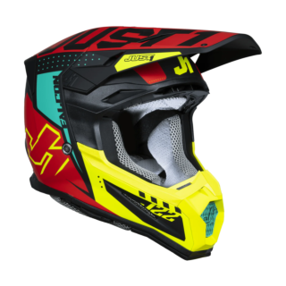 Just1 Crosshelm J22F Falcon - Rood / Fluo Geel / Zwart